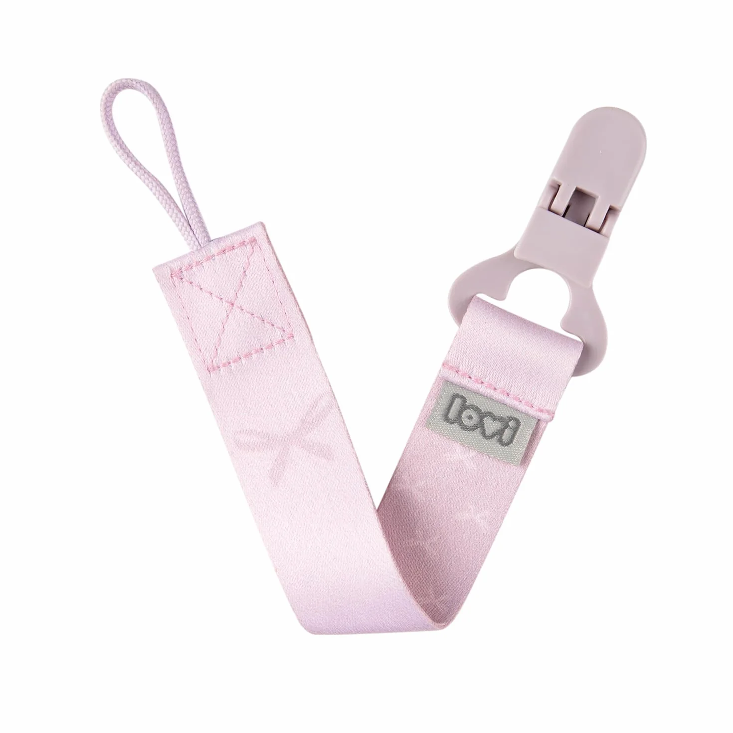 LOVI Uniwersalna, praktyczna, wygodna, bezpieczna i trwała tasiemka do smoczka 0 m+ (Baby Shower Girl)