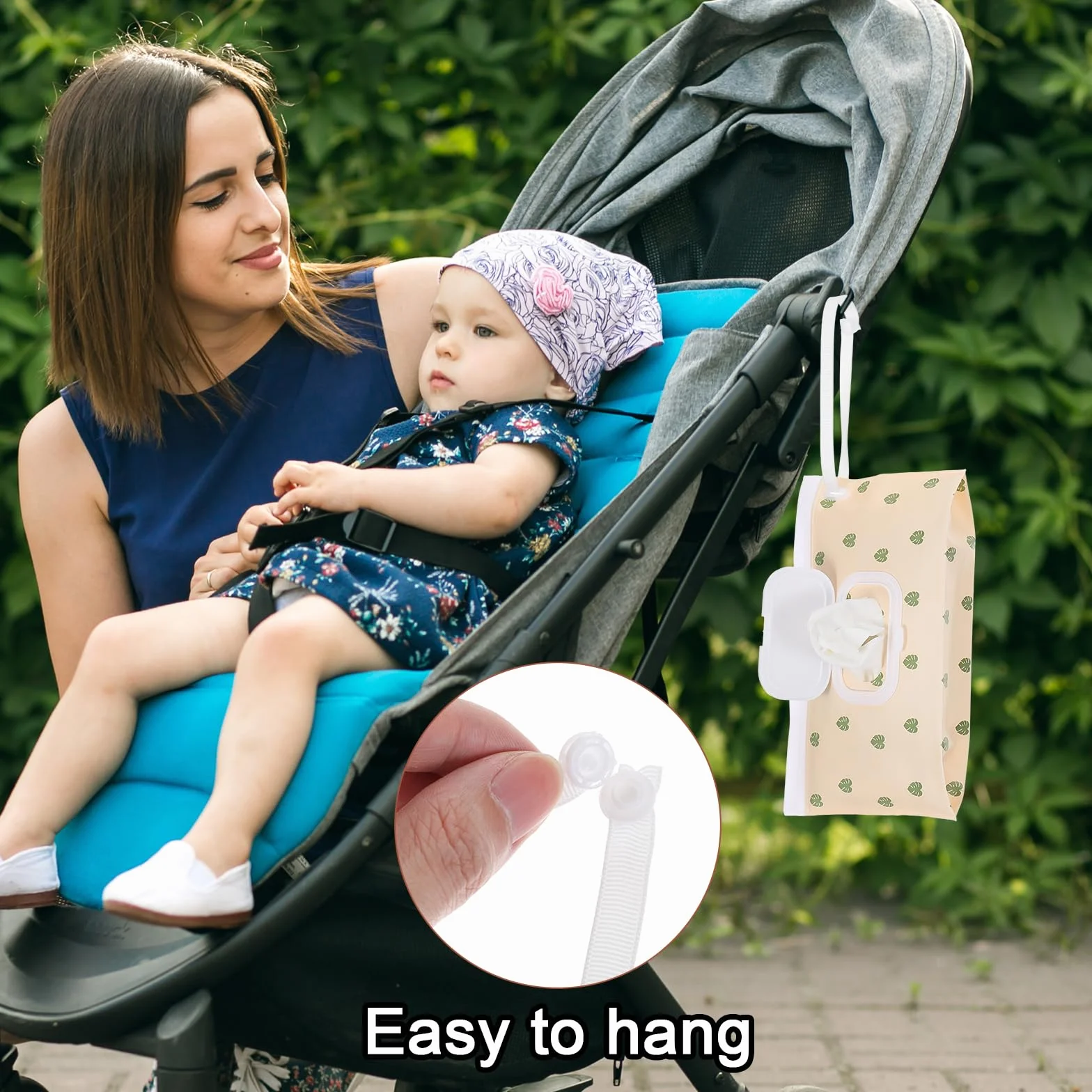 Nogeqi 3 sztuki torba na chusteczki nawilżane, ponownie używalny dozownik na chusteczki, przenośny pojemnik na chusteczki nawilżane, torba na chusteczki nawilżane, torba na chusteczki na podróże dla