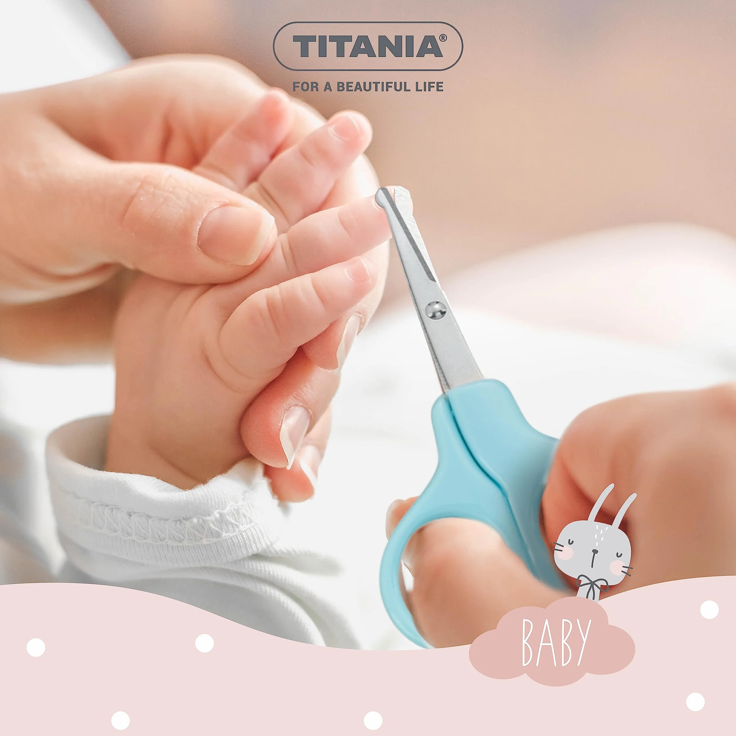 Titania, zestaw do manicure dla dzieci, 3 sztuki, do pielęgnacji paznokci, dla dzieci, zestaw do pielęgnacji paznokci, różowy