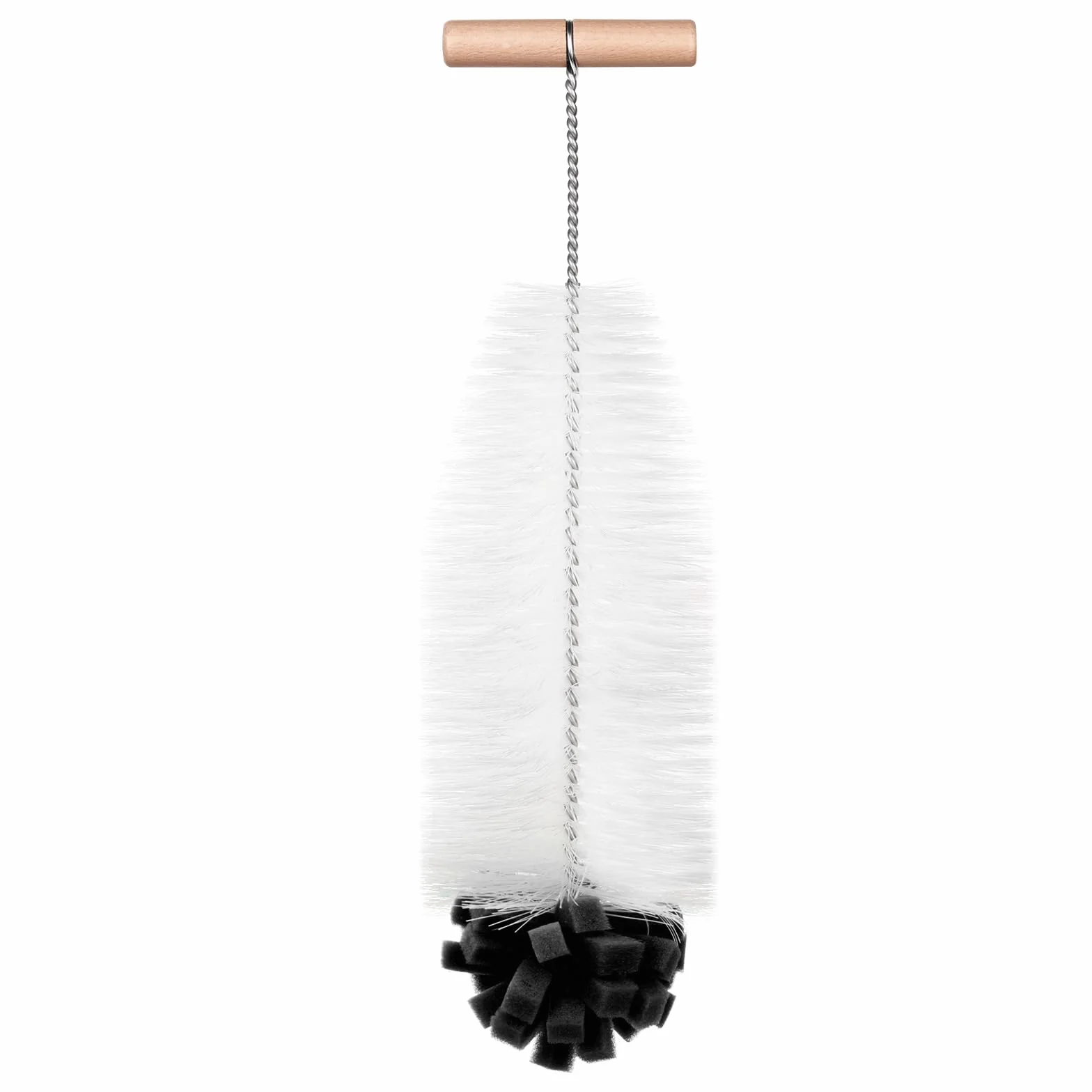 Szczotka do butelek, 35 cm, kompatybilna z butelkami szklanymi Sodastream, szczotka do czyszczenia szklanych karafek, butelek z napojami, kolor czarny