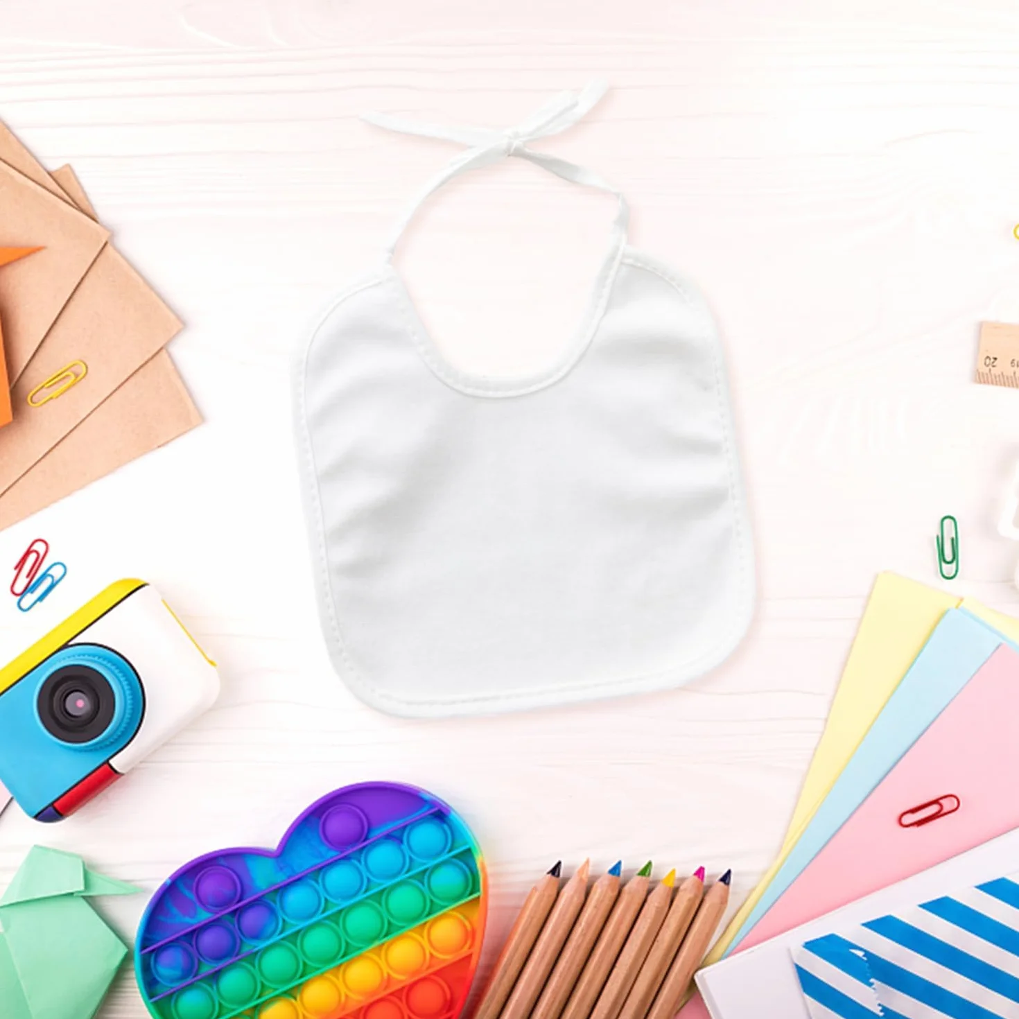 Śliniaczek do malowania, 10 szt. śliniaczek dla niemowląt, biały do malowania, do malowania, na baby shower, imprezę, dla chłopców i dziewczynek