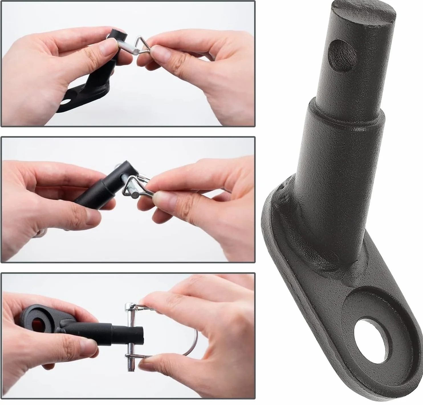 Przyczepka rowerowa, hak holowniczy, adapter do przyczepy rowerowej, z trzpieniem zabezpieczającym, przyczepka rowerowa