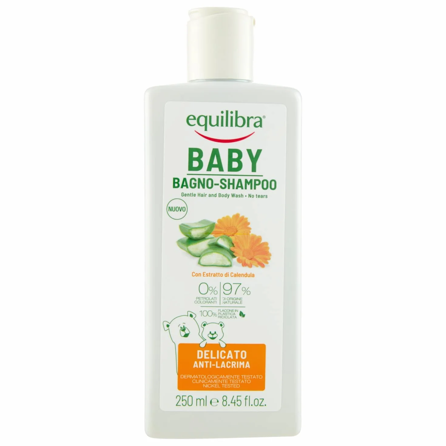 Equilibra Baby Bagno Szampon, Przezroczysty, 250 ml